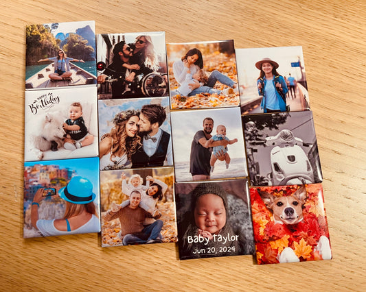 12 Personalized Photo Magnets | Gift Ideas for all occasions. 