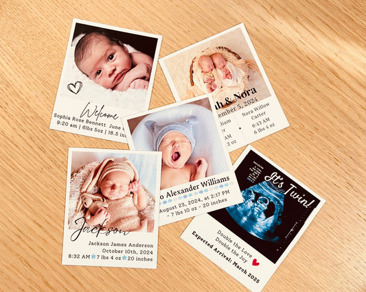 Baby Birth Announcements Keepsake Photo Magnets